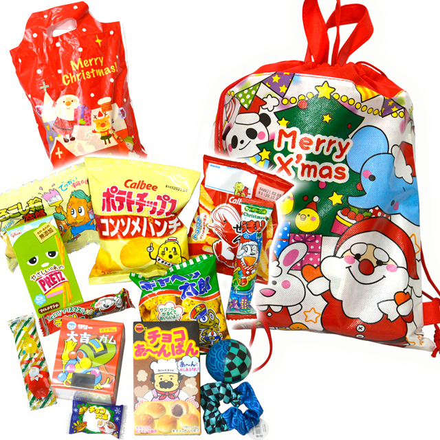 Cs 066 クリスマス２wayバッグおもちゃお菓子詰め合わせ 取合せ 詰め合せ 詰合せ イベント用品 激安おもちゃ 格安おもちゃ 仕入れサイト